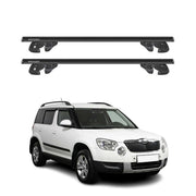 Dachträger Grundtäger für Skoda Yeti / Yeti Outdoor 2009-2017 Alu TÜV Schwarz 2x