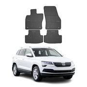 OMAC Gummi Fußmatten für Skoda Karoq 2017-2026 Automatten Gummi TPE Schwarz 4tlg