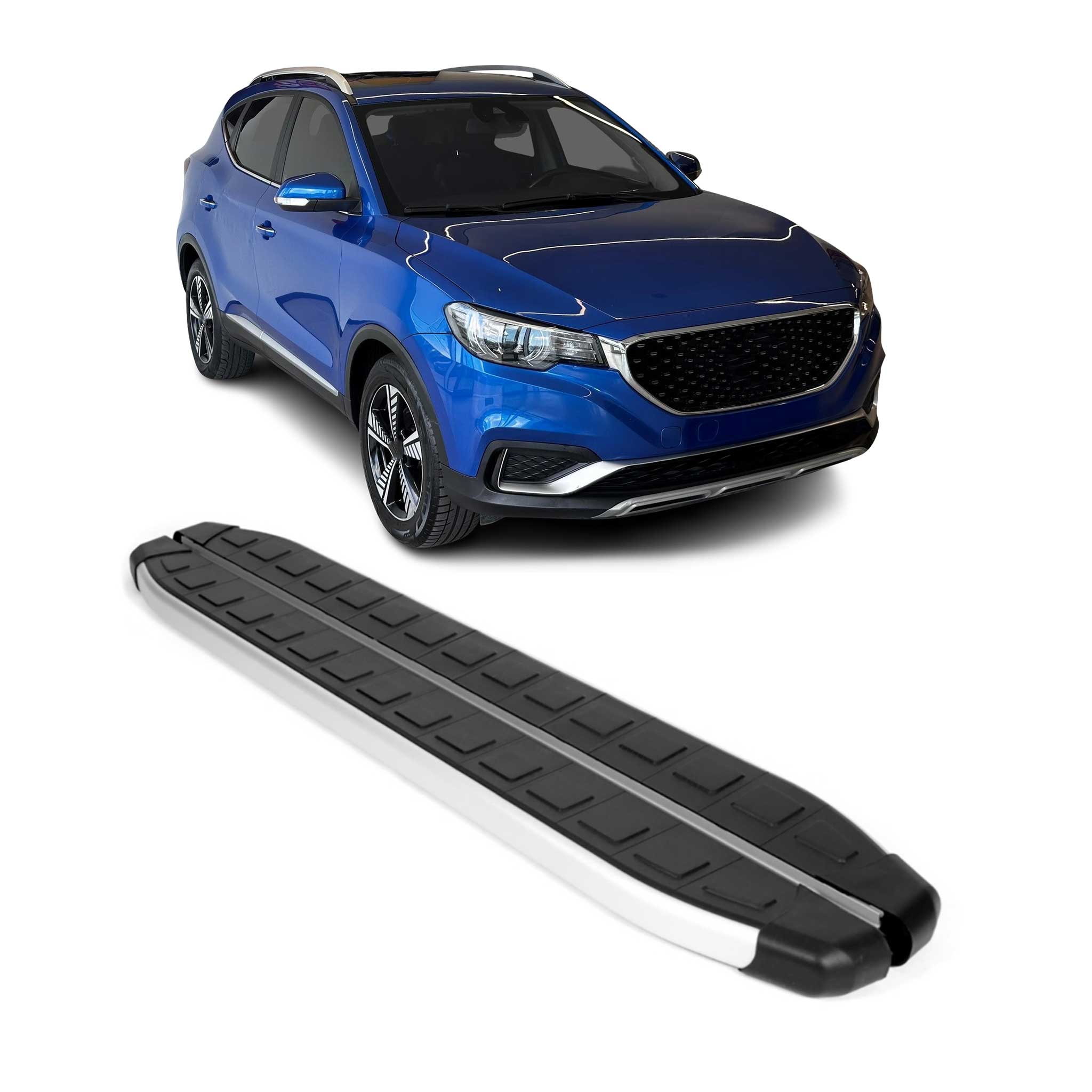 Trittbretter Schweller Seitenschweller für MG ZS-EV 2020-2026 Silber Schwarz 2x