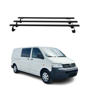 Dachträger für VW T5 T6 Transporter Multivan Caravelle 2003-24 Stahl Schwarz 3x