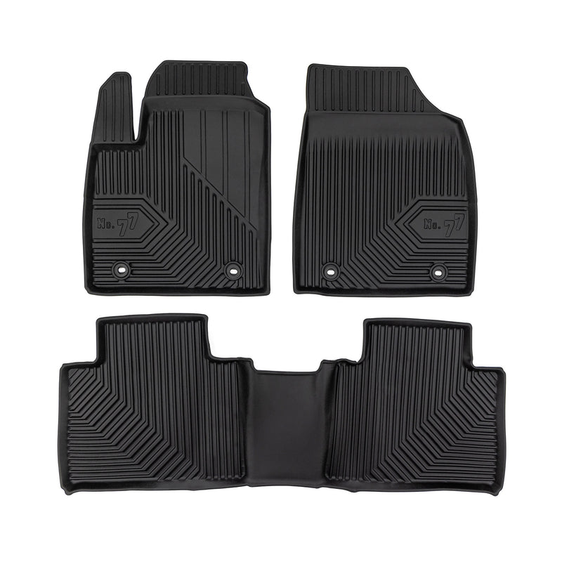 Fußmatten Gummimatten No.77 Antirutsch für MG HS I 2018-2024 TPE Schwarz 3 tlg
