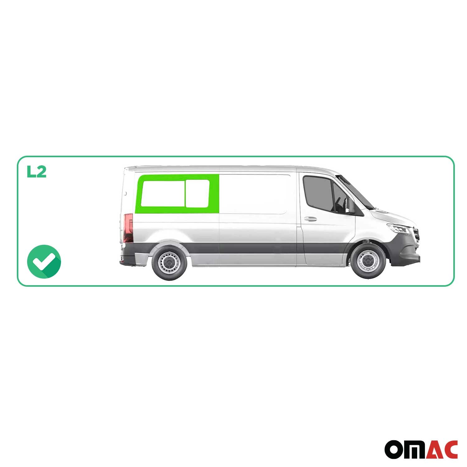Seitenfenster Schiebefenster für Mercedes Sprinter W907 2018-2026 Rechts Langer