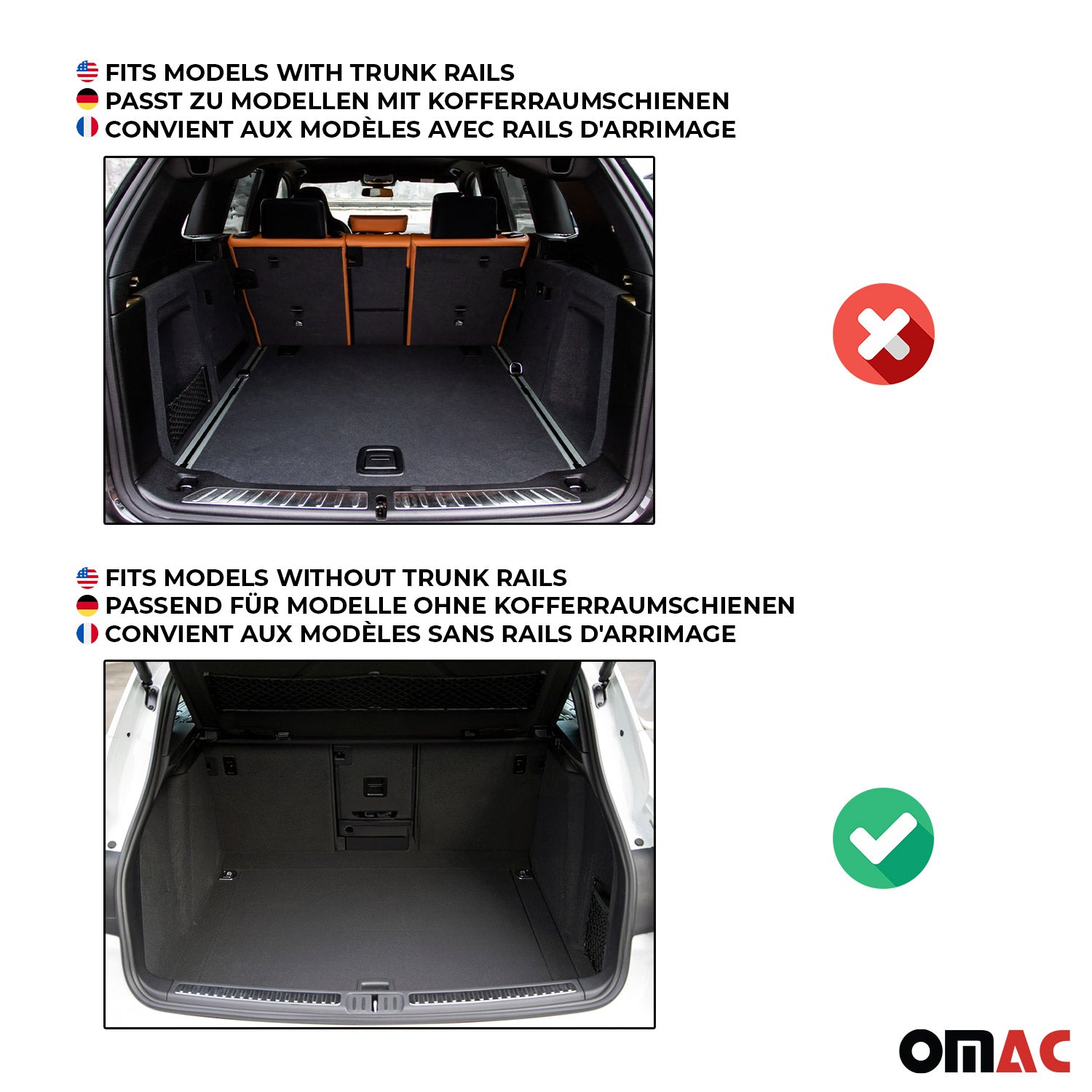 OMAC Gummi Kofferraumwanne für Audi A6 C8 Avant Allroad 2018-2025 TPE Schwarz