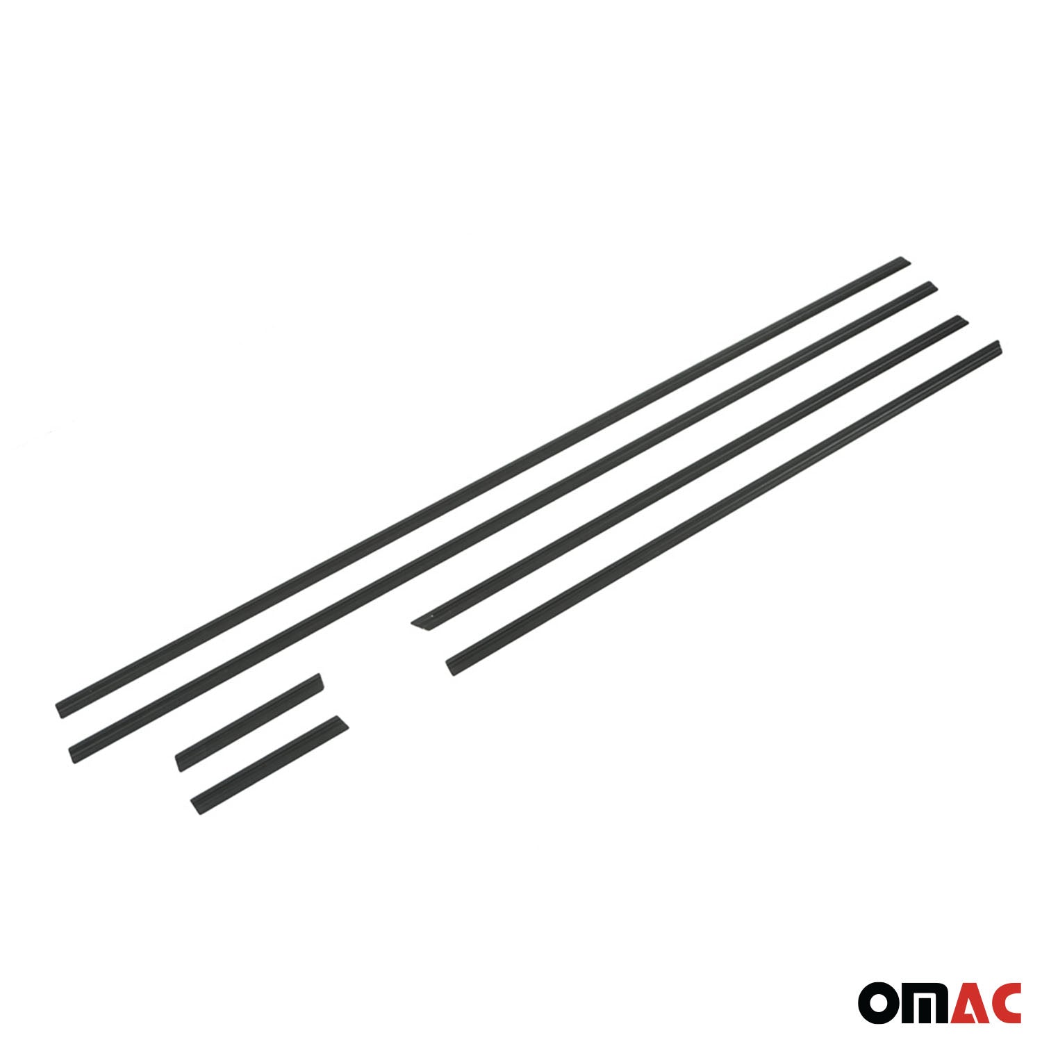 Seitentürleiste Türleisten Türschutzleiste für Audi A4 2007-2016 Alu Schwarz 6x