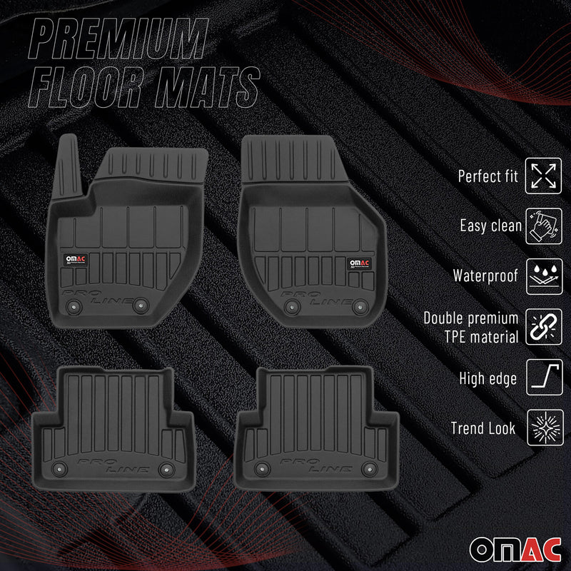 OMAC Gummi Fußmatten für Volvo V40 2012-2019 Premium TPE 3D Automatten 4tlg