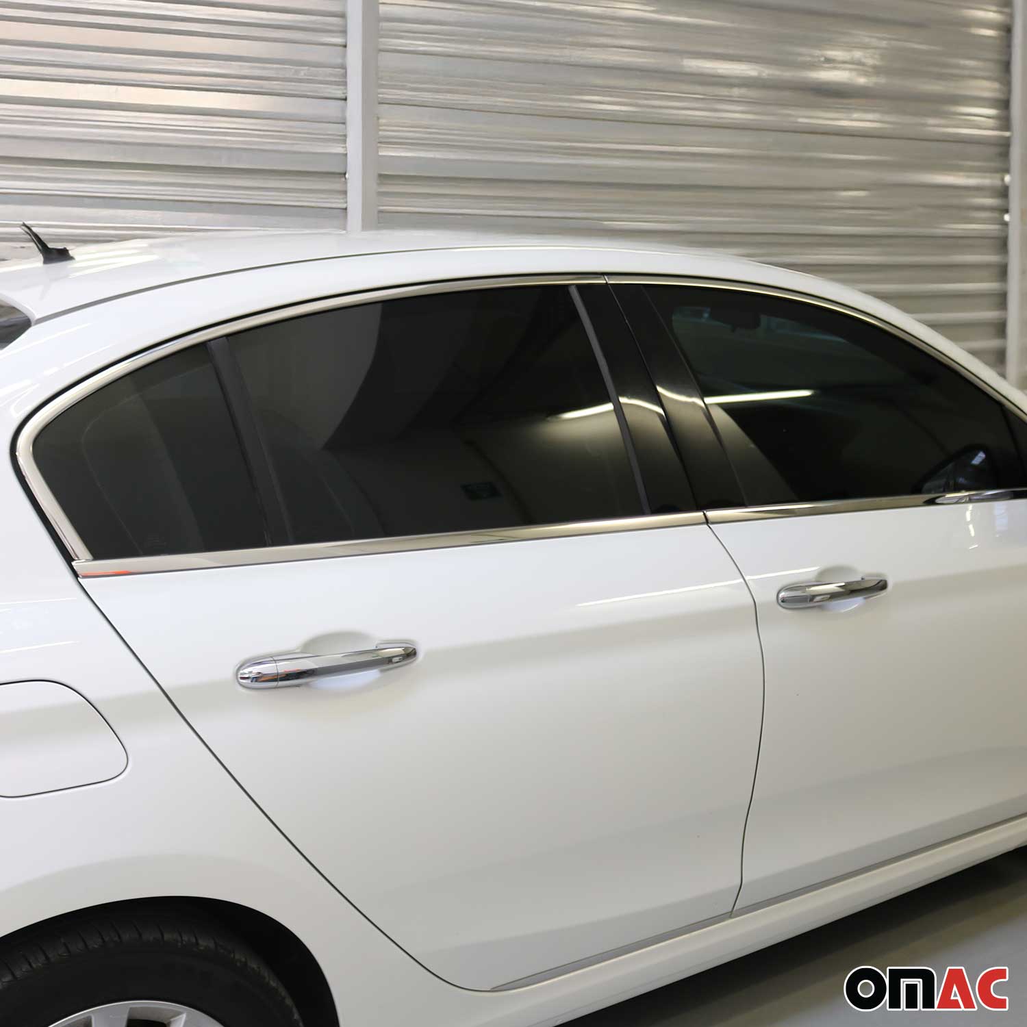 Fensterleisten Zierleisten für Fiat Tipo 2015-2026 Limo Schrägheck Chrom 8tlg
