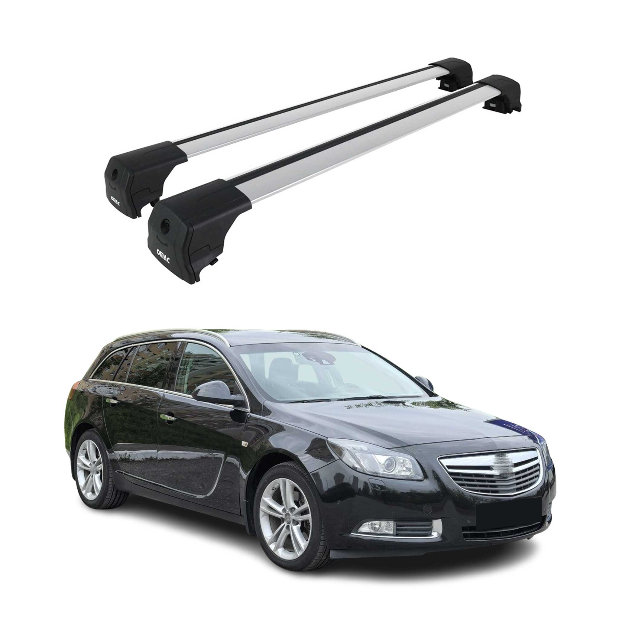 Dachträger Grundtäger für Opel Insignia A 2008-2017 75kg Aluminium Silber 2 tlg