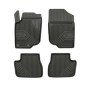 Fußmatten Gummimatten No.77 für Peugeot 207 2006-2014 TPE Gummi Schwarz 4 Teile