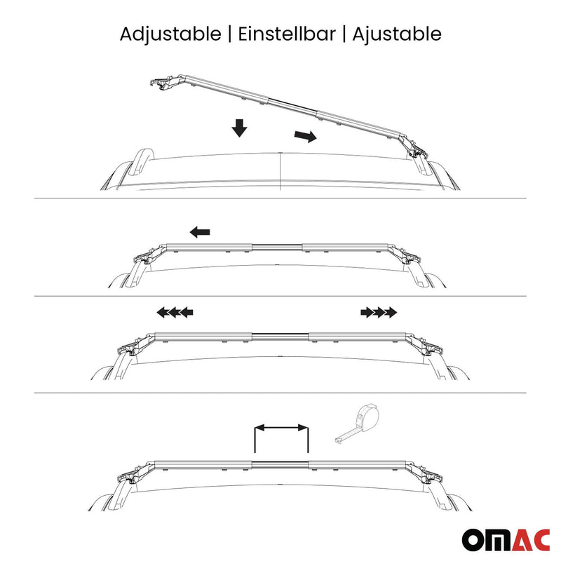 Dachträger für Mini Cooper F55-F56 2014-2024 TÜV Aluminium Silber 2 tlg