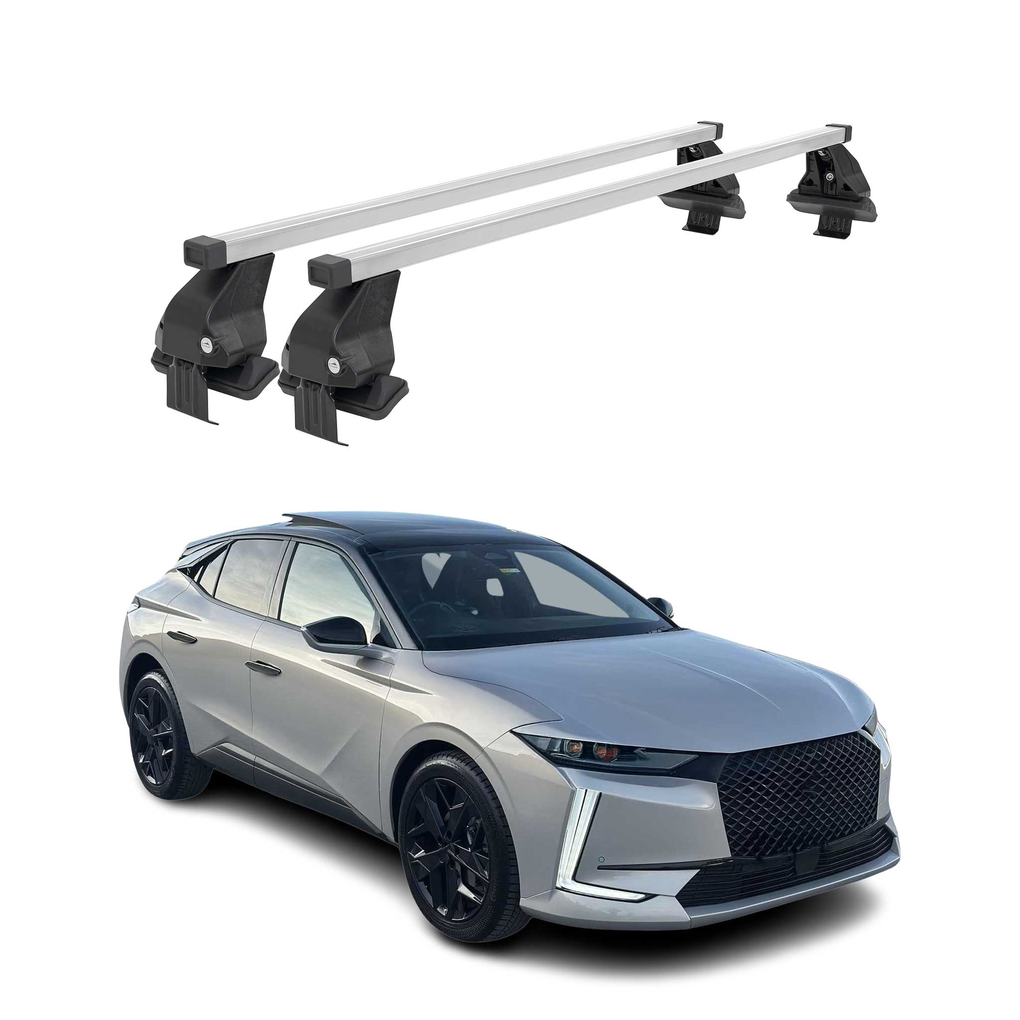Menabo Dachträger Grundträger für DS DS4 II 2021-2026 Stahl Grau 2tlg
