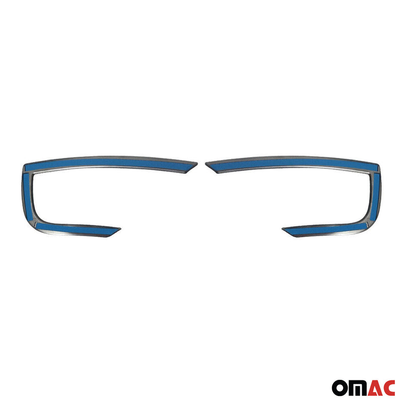 Reflektor Blenden Reflektorleiste für Dacia Duster 2018-2021 Edelstahl Silber 2x