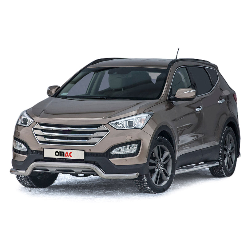Frontbügel Frontschutzbügel Schutz für Hyundai Santa Fe 2012-2018 ABE Silber