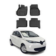OMAC Gummi Fußmatten für Renault Zoe 2012-2024 Premium TPE Automatten Schwarz 4x