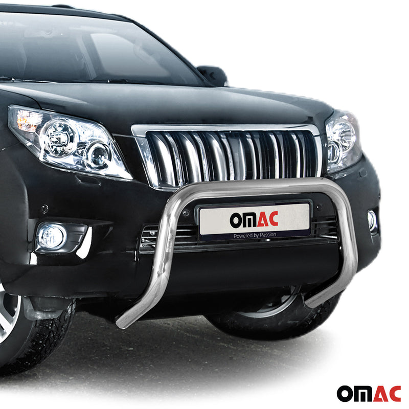 Stahl Frontbügel Frontschutzbügel für Toyota Land Cruiser 150 2010-13 ABE Silber