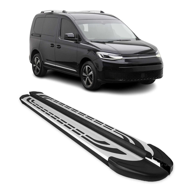 Seitenschweller Seitenbretter für VW Caddy 2020-2024 Kurzer Schwarz Alu