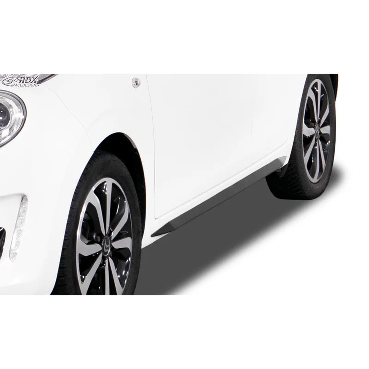 RDX Seitenschweller 'Slim' für Citroën C1 II 2014- ABS Schwarz 2er-Set TÜV