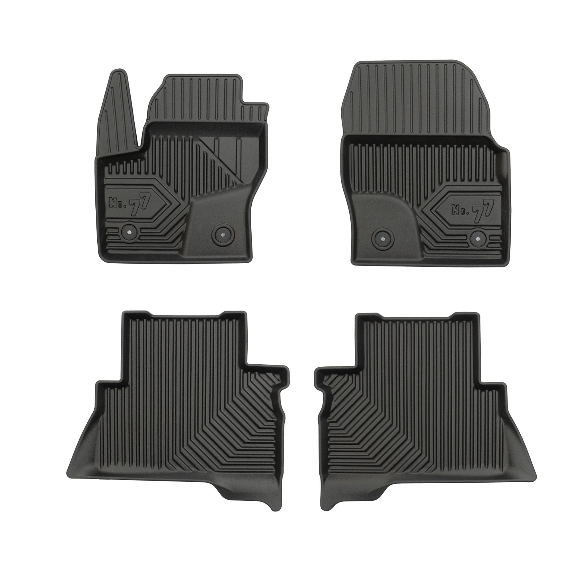 Fußmatten Gummimatten No.77 für Ford Kuga II 2012-2019 TPE Gummi Schwarz 4 tlg