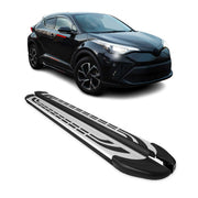 Trittbretter Seitenschweller für Toyota C-HR 2018-2022 Hybrid Schwarz Silber