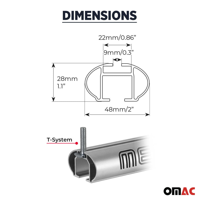 Menabo Dachträger Grundtäger für Peugeot 4008 2012-2017 75kg Alu Grau 2tlg