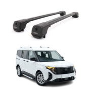 Dachträger für Ford Tourneo Courier II 2023-2026 Aluminium 75kg Schwarz 2tlg