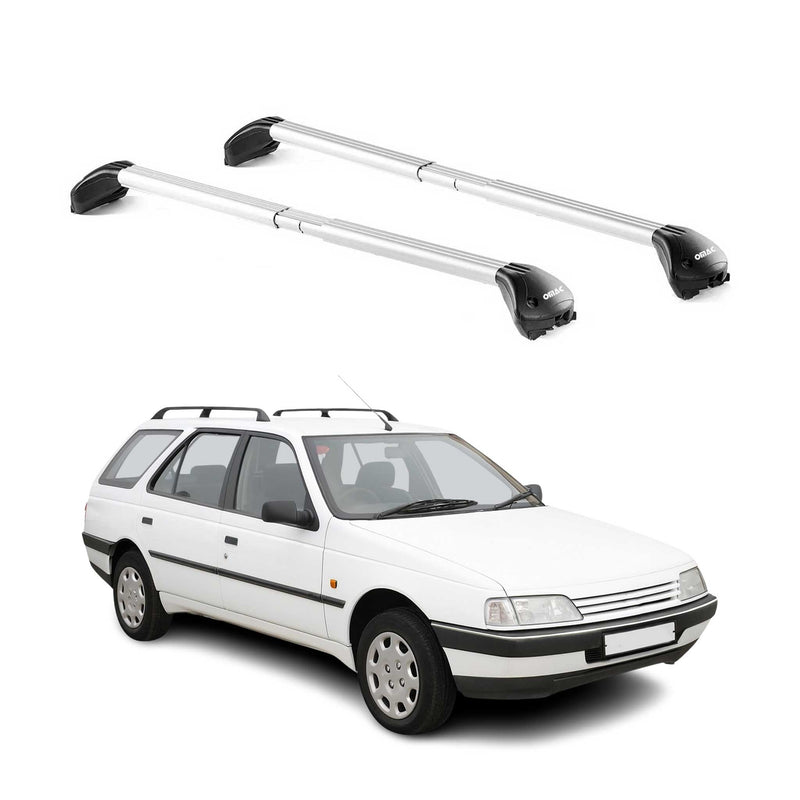Dachträger für Peugeot 405 406 407 Kombi 1988-2012 5 tür 100kg Alu Silber 2x ABE