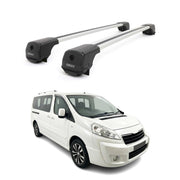 Dachträger Grundträger für Peugeot Expert 2007-2016 Aluminium 75kg Grau 2tlg