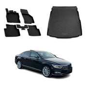 OMAC Fußmatten & Kofferraumwanne Set für VW Passat B8 Stufenheck 2014-2023