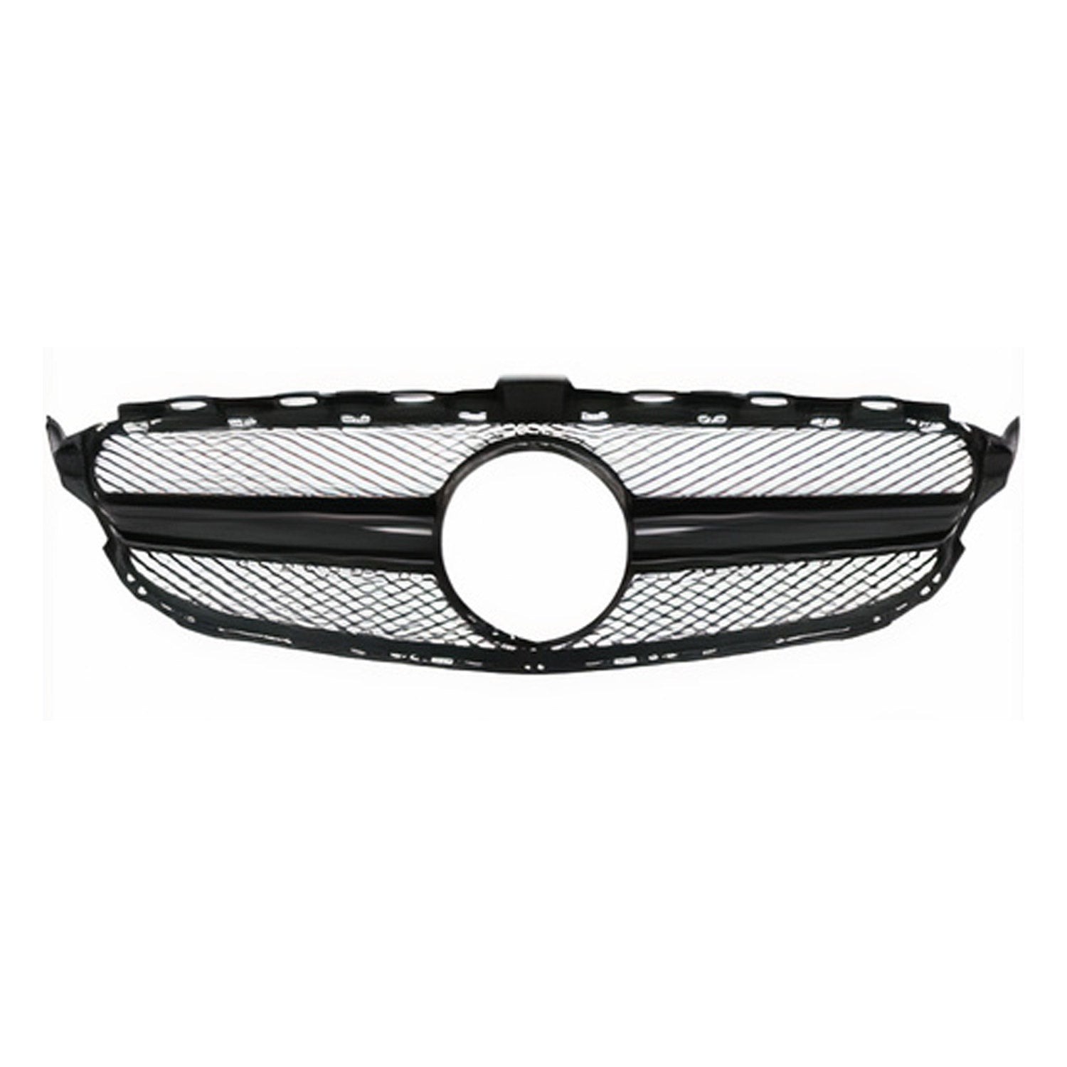 Kühlergrill Grill Frontgrill für Mercedes C Klasse W205 2015-2018 AMG Schwarz