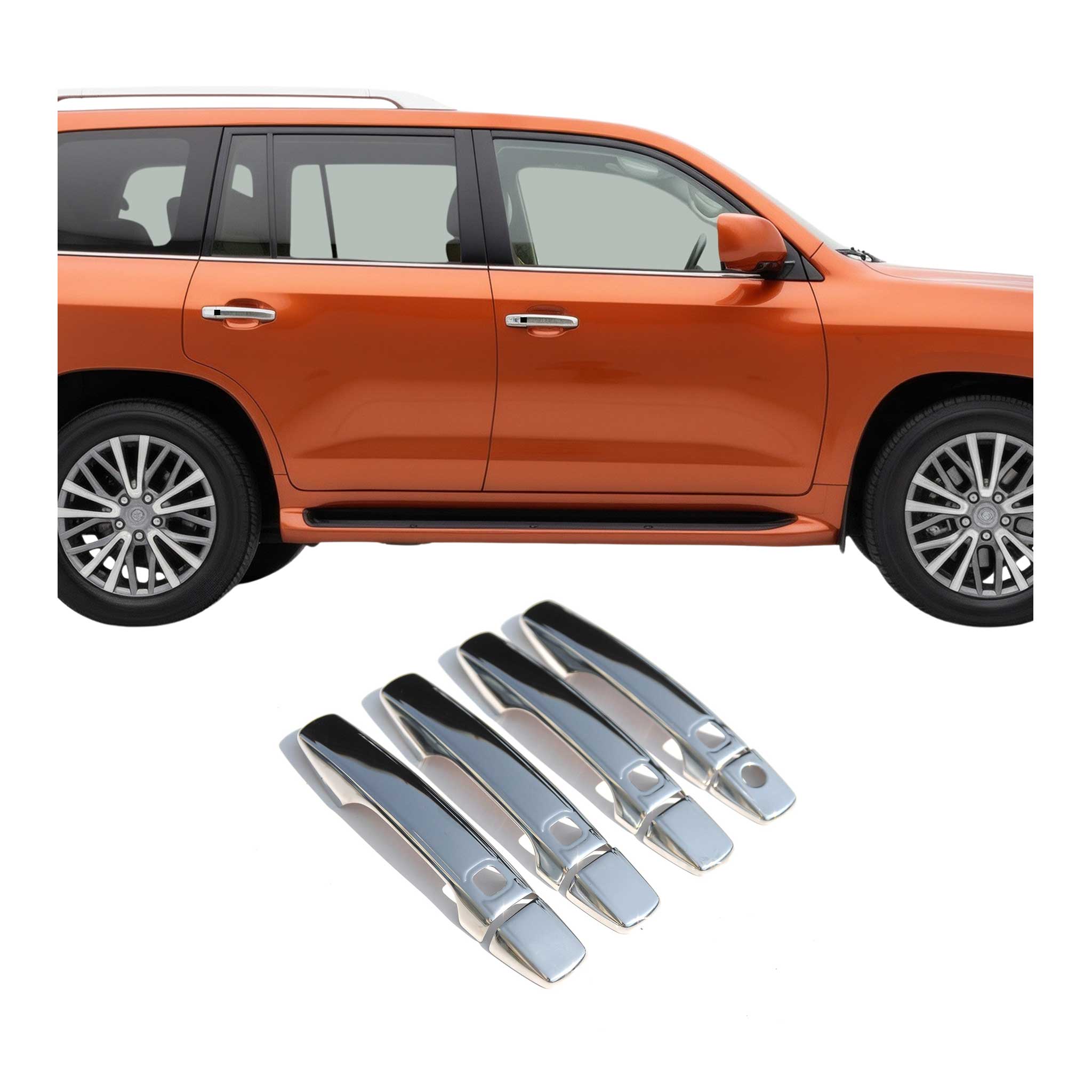 Türgriff Blende Türgriffkappen für Toyota Land Cruiser 2008-2015 4Tür Chrom 8x