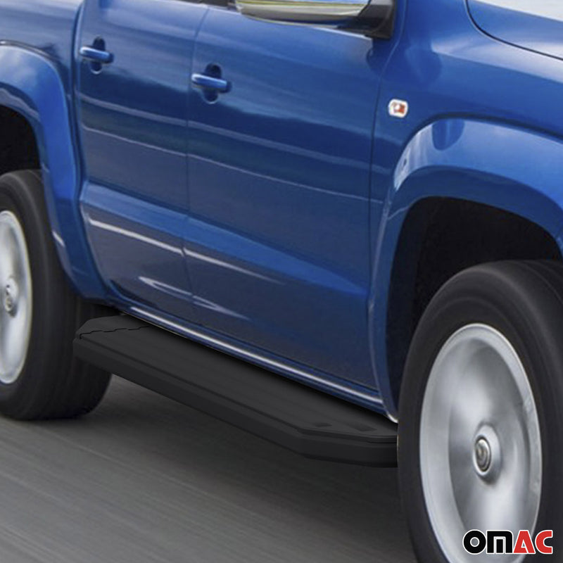 Trittbretter Seitenschweller für VW Amarok 2016-2021 Alu Schwarz ABE