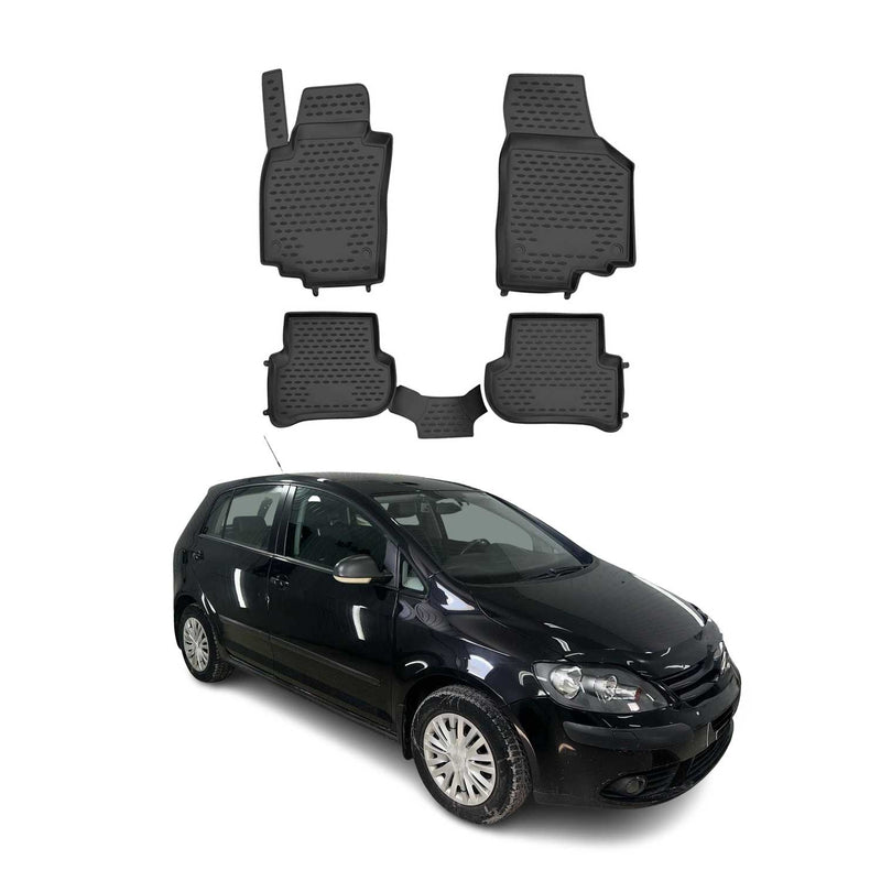OMAC Gummimatten Fußmatten für VW Golf Plus 2005-2014 TPE Automatten Schwarz 4x