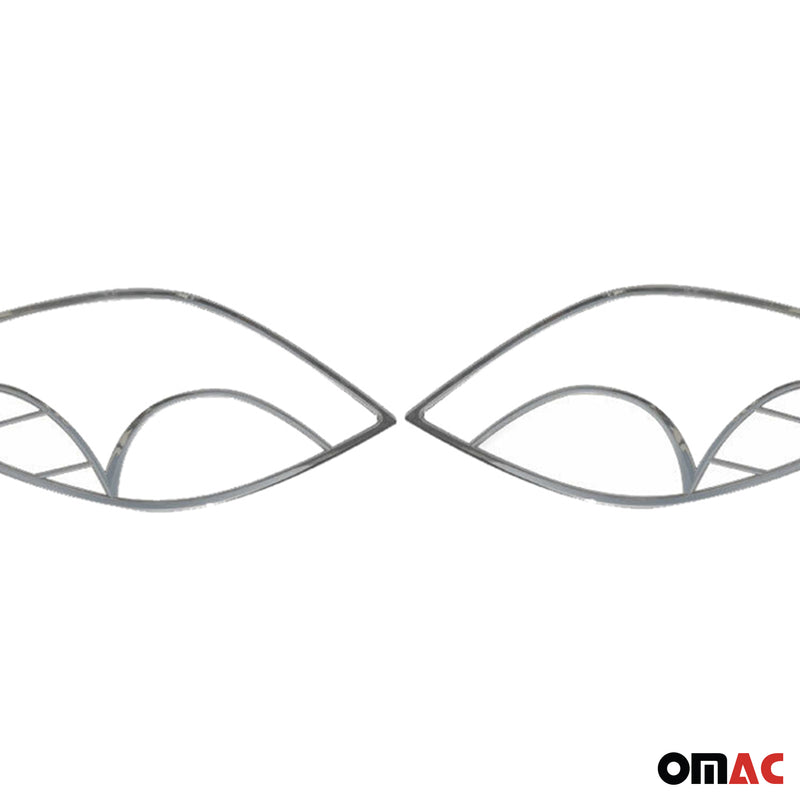 Rücklicht Leisten Heckleuchte für Peugeot 207 2006-2009 Chrom ABS Silber 2tlg