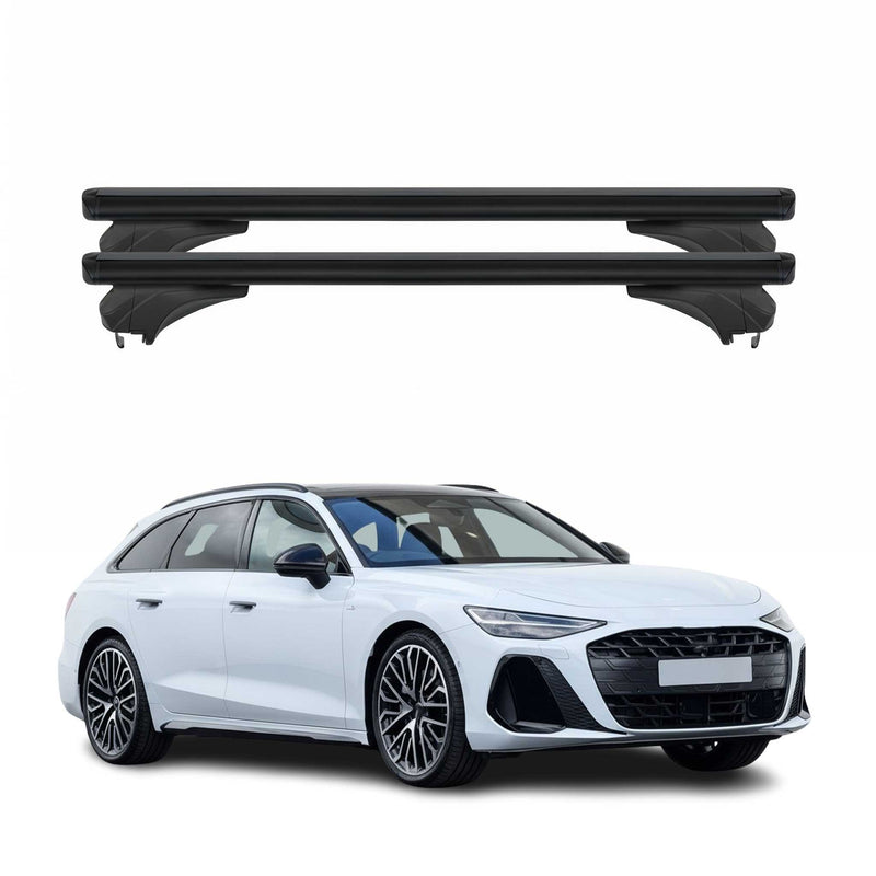 Menabo Dachträger Grundtäger für Audi A6 C9 Avant 2025 Aluminium Schwarz 2 tlg