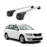Dachträger Grundträger für Skoda Octavia III Kombi 2013-2019 Aluminium Grau 2tlg