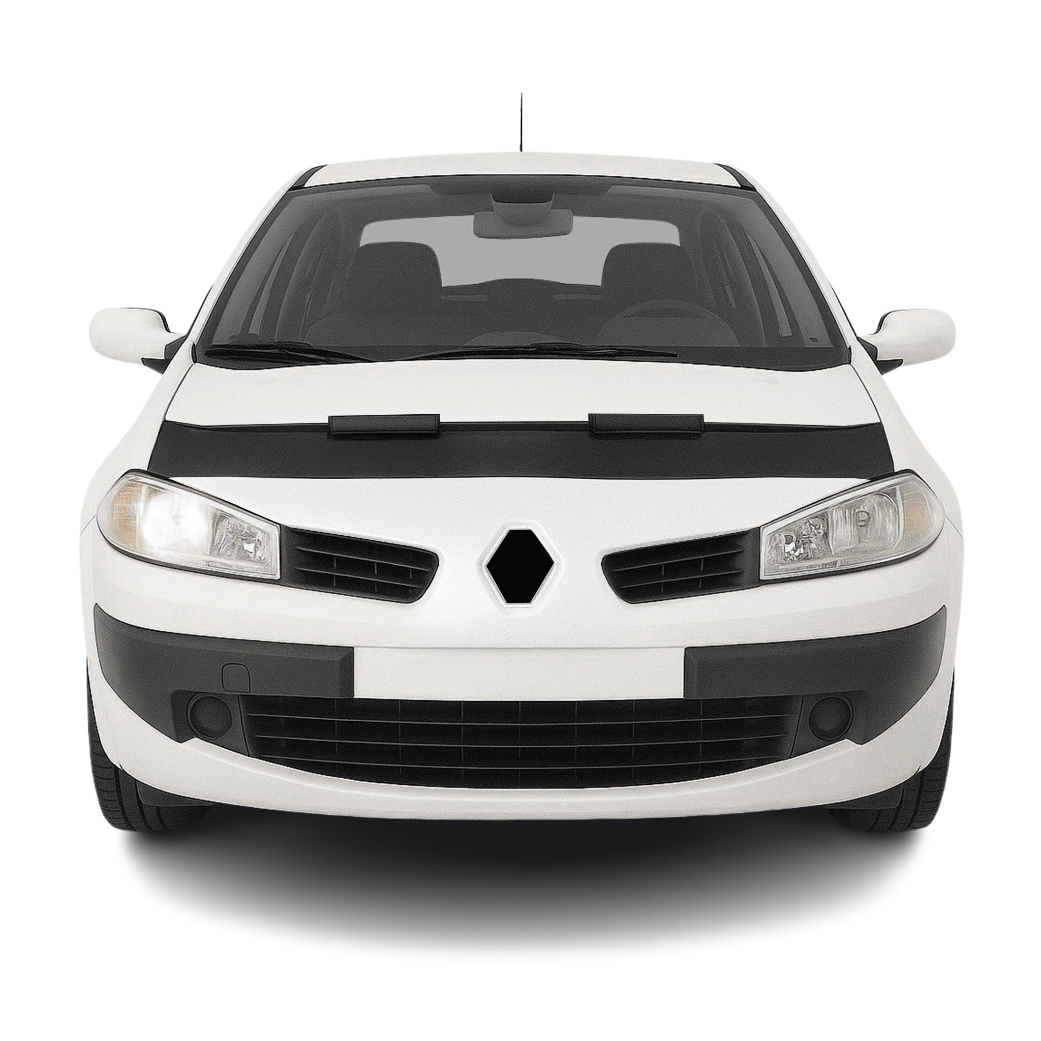 Haubenbra Steinschlagschutz Bonnet Bra für Renault Megane Schwarz Halb