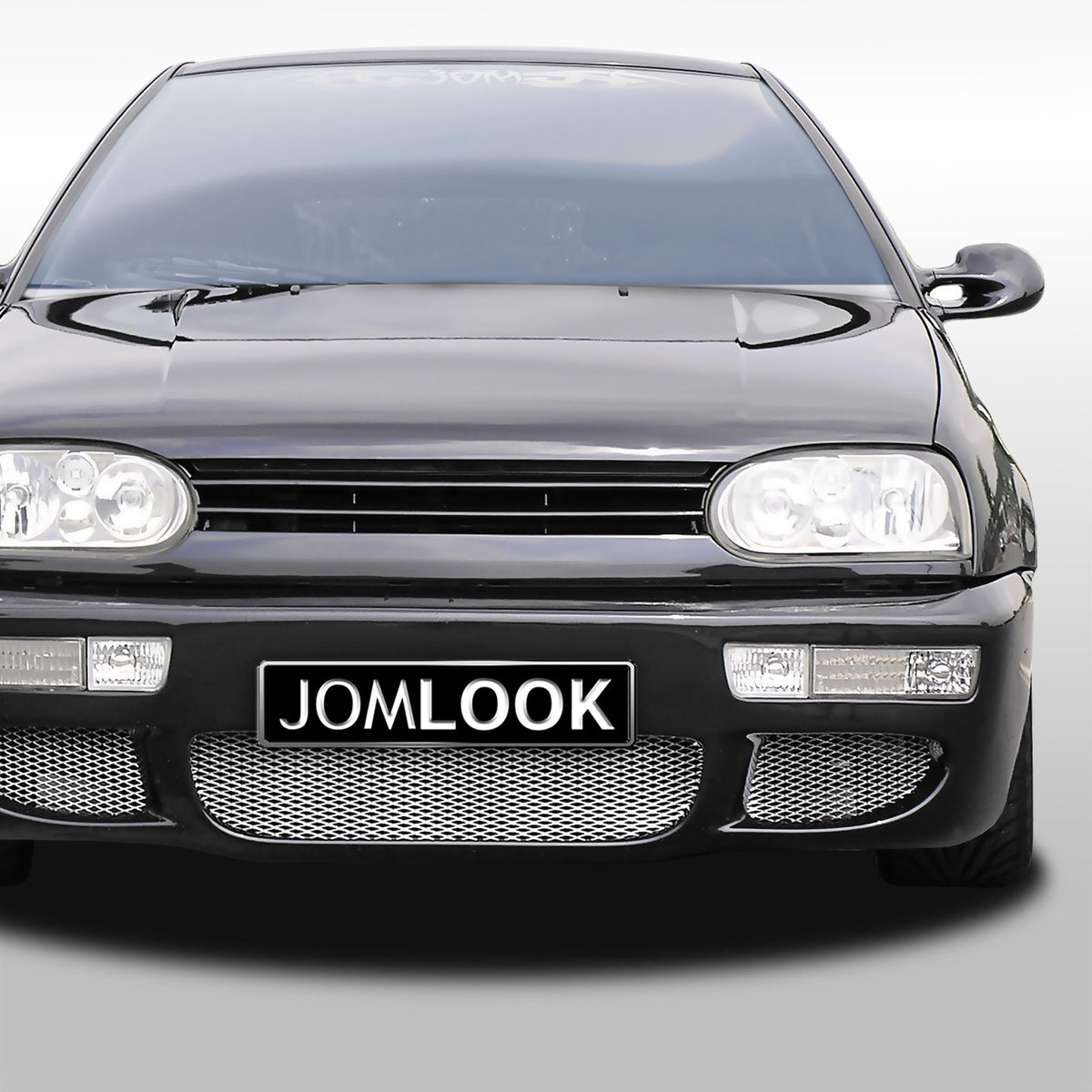 JOM Kühlergrill Kühlergitter für VW Golf 3 Schwarz ohne Emblem ABS