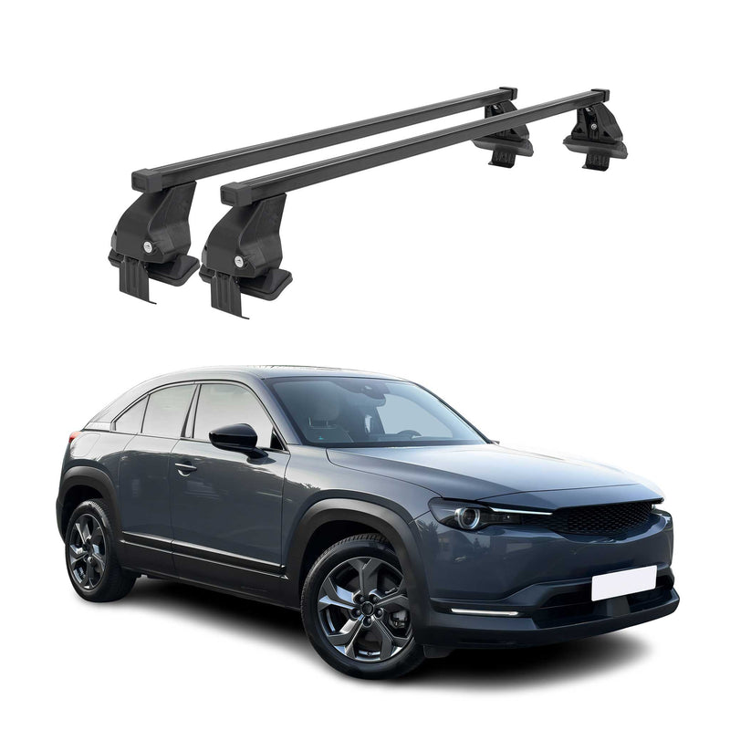 Menabo Dachträger Grundtäger für Mazda CX-30 2019-2025 50kg Stahl Schwarz 2 tlg