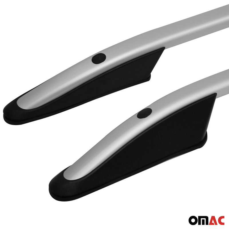 Aluminium Dachreling Querträger für VW Amarok DoubleCab 2010-2022 Silber 2x