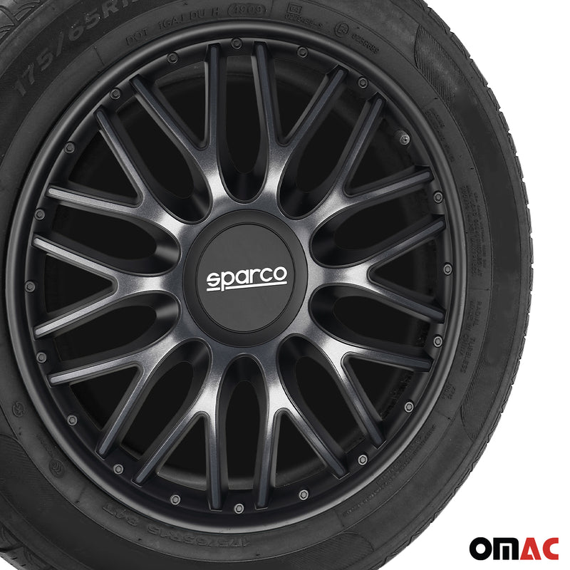 Sparco Radkappen 14 Zoll Roma Grau Schwarz 4tlg