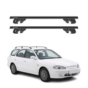 Dachträger für Hyundai Lantra II Kombi Limo 1995-2000 Alu 90kg TÜV Schwarz 2tlg