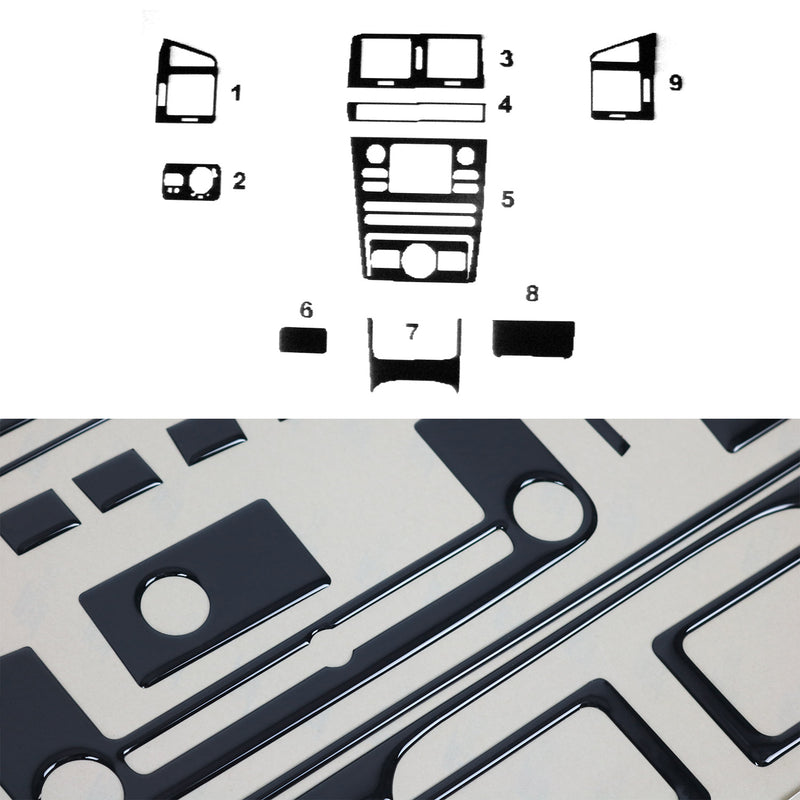 Innenraum Dekor Cockpit für Seat Cordoba 1999-2002 Piano Schwarz Optik 9tlg