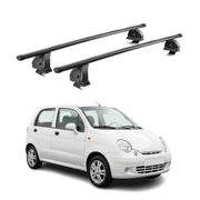 Stahl Dachträger für Chevrolet Matiz I 1998-2005 TÜV Abschließbar 2tlg Schwarz