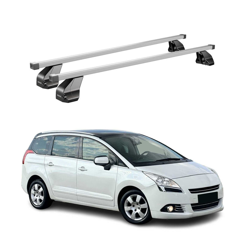 Menabo Dachträger Grundtäger für Peugeot 5008 mk1 2009-2017 75kg Stahl Silber 2x