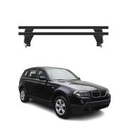 Menabo Dachträger Grundtäger für BMW X3 E83 2003-2010 50kg Alu Schwarz 2 tlg
