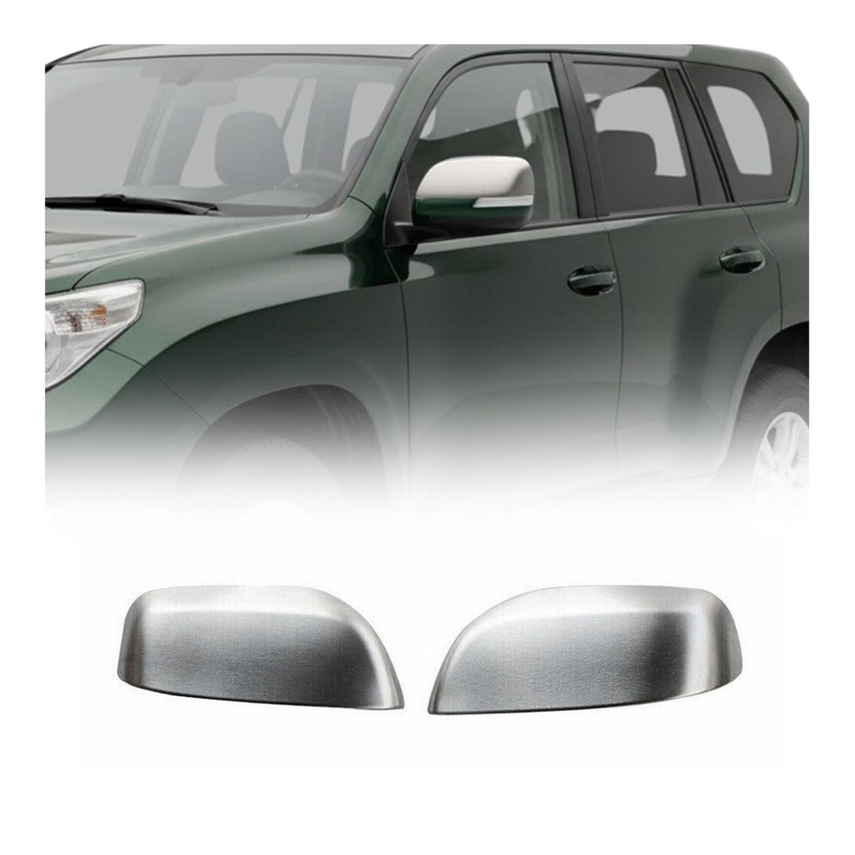 Spiegelkappen für Toyota Land Cruiser Prado J150 2009-2023 Chrom Gebürstet 2x