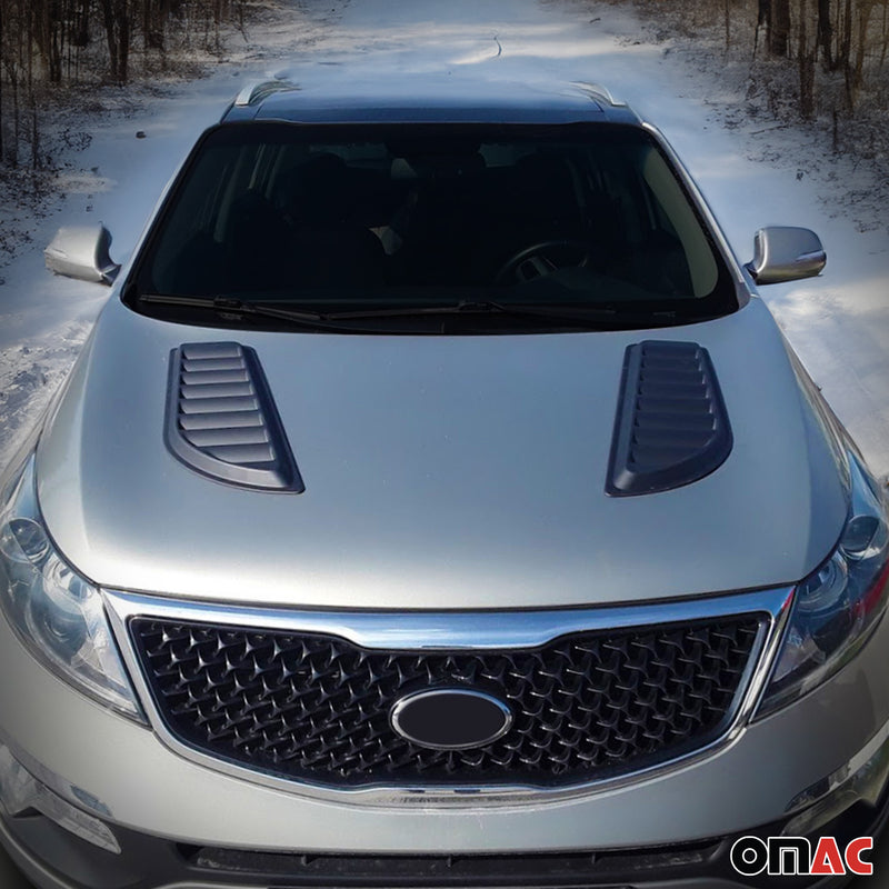 Haubenhutzen Motorhaube Lüftung für Jeep Renegade 2014-2025 ABS Schwarz 2tlg