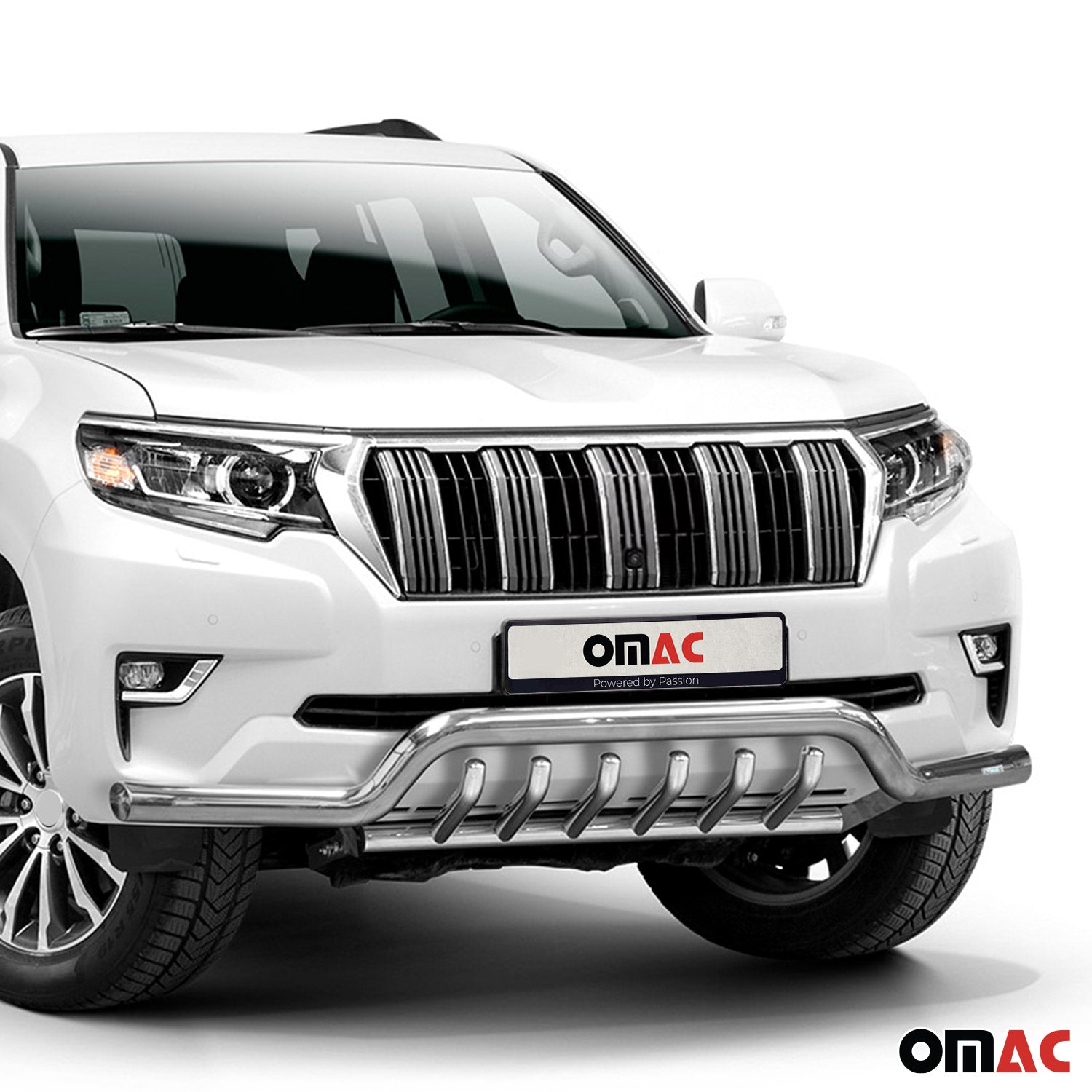 Frontschutzbügel Frontbügel für Toyota Land Cruiser 150 2019-23 ABE Stahl Silber