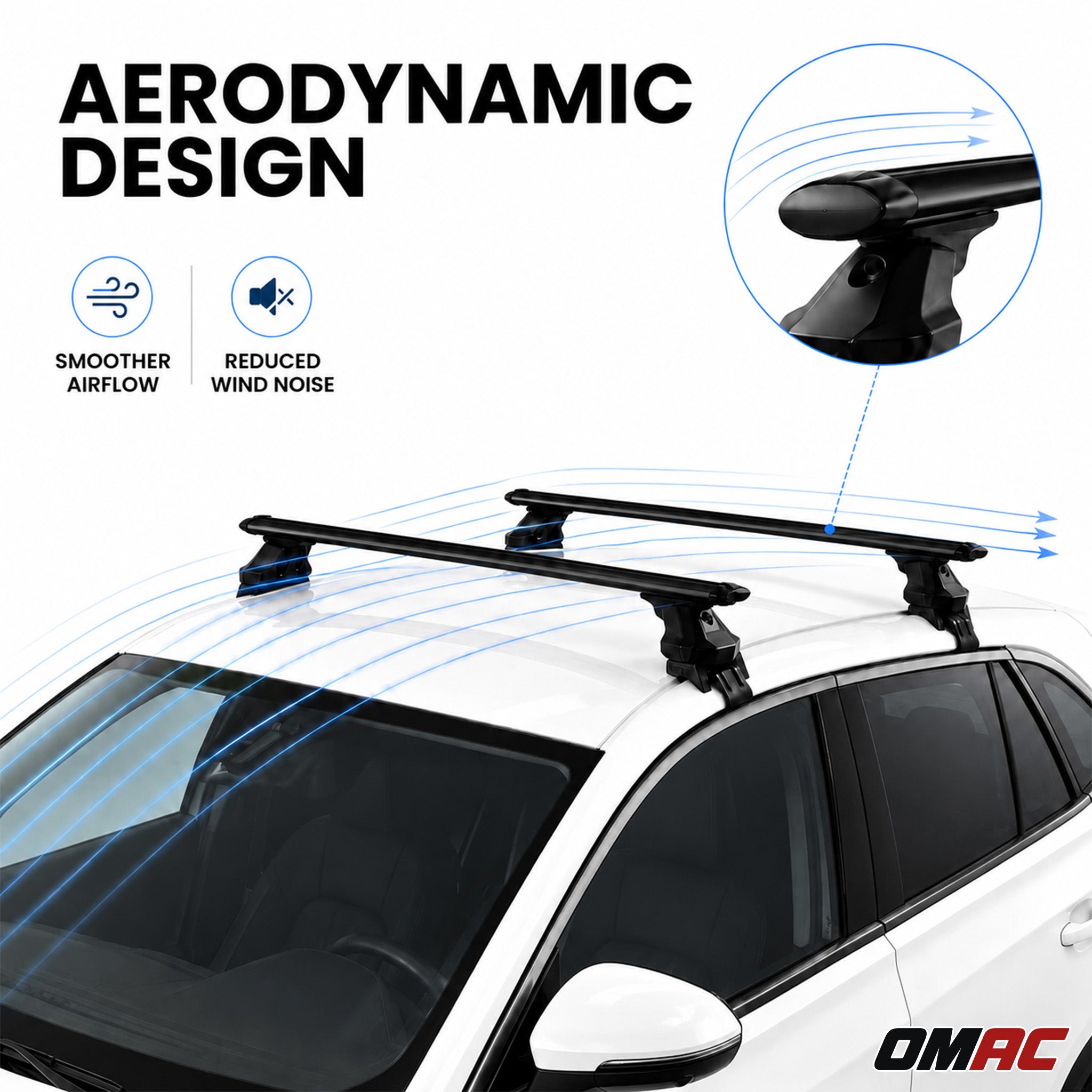 Dachträger für VW Golf VII (5G) 2012-2020 Aluminium 2 Stück 75 kg TÜV Schwarz