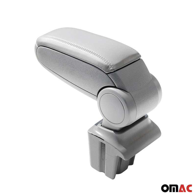 Mittelarmlehne Armlehne Mittelkonsole für Ford Focus 2011-2015 PU-Leder ABS Grau