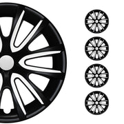 4x Radblenden Radkappen Radzierblende für 16" Zoll Stahlfelgen Matt Schwarz weiß